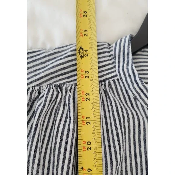 Old Navy Stripes + 3/4 Sleeve Button Shirt for Woman. Size L - Picture 5 of 7